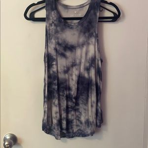 blue tie dye tank top